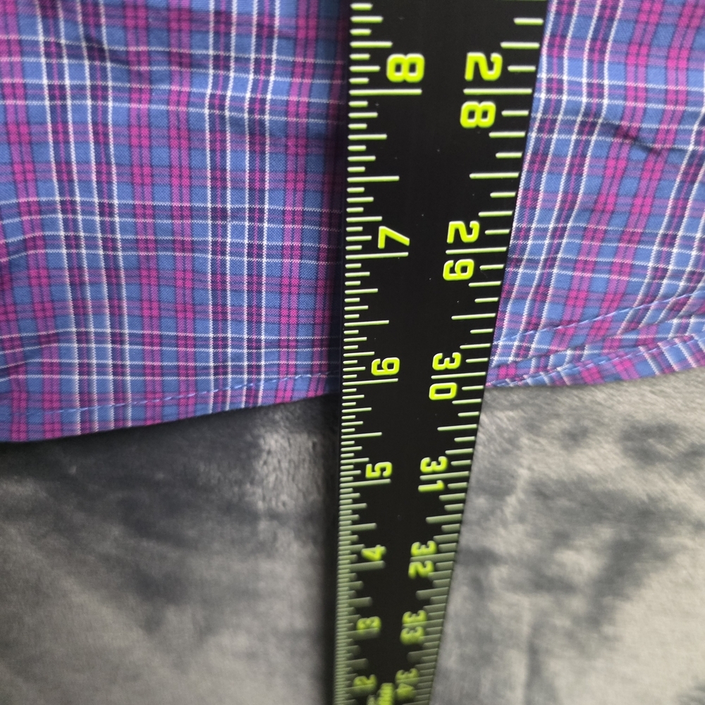Ariat Pro Series Men's Purple Plaid Button Down Long Sleeve Shirt Sz Medium - Picture 9 of 9